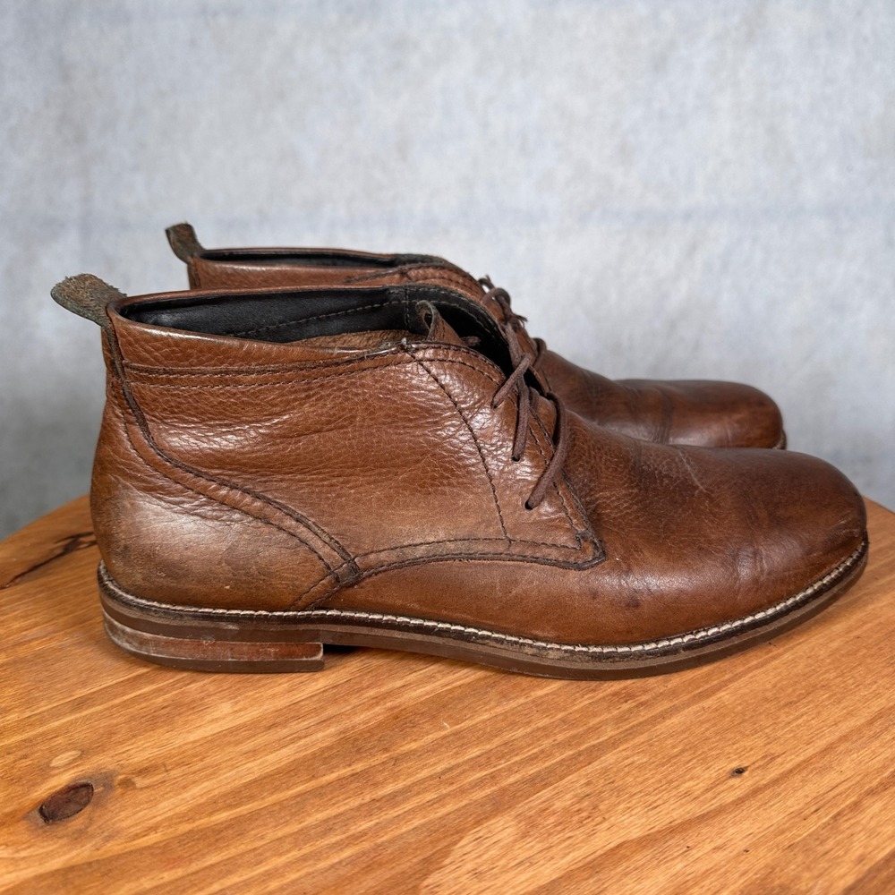 Cole Haan Chukka Boots Mens 10 M Brown Leather C11847 Good Lace Up Ankle Boot - Picture 5 of 13